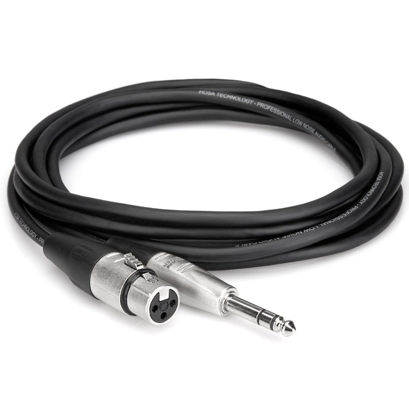 Hosa HXS-020 Pro Balanced Interconnect TREAN XLR3F to 1/4 in TRS 20 ft (Loc:2G)
