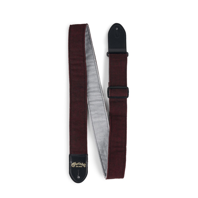 Martin Sea Wool Guitar Strap in Burgundy Tweed 18A0149