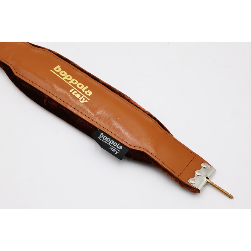 Boppola Italy Brown on Brown Accordion Bass Shoulder Strap (Thread Screw Mount)