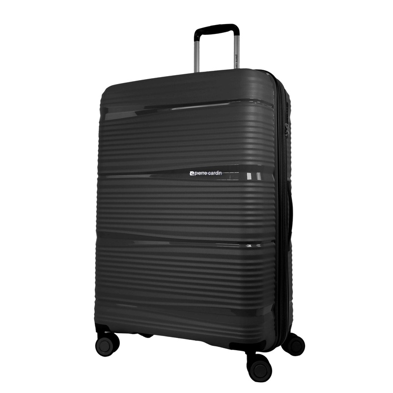 Pierre Cardin Normandy Large 123L Hard Shell Case Suitcase Travel Luggage Black
