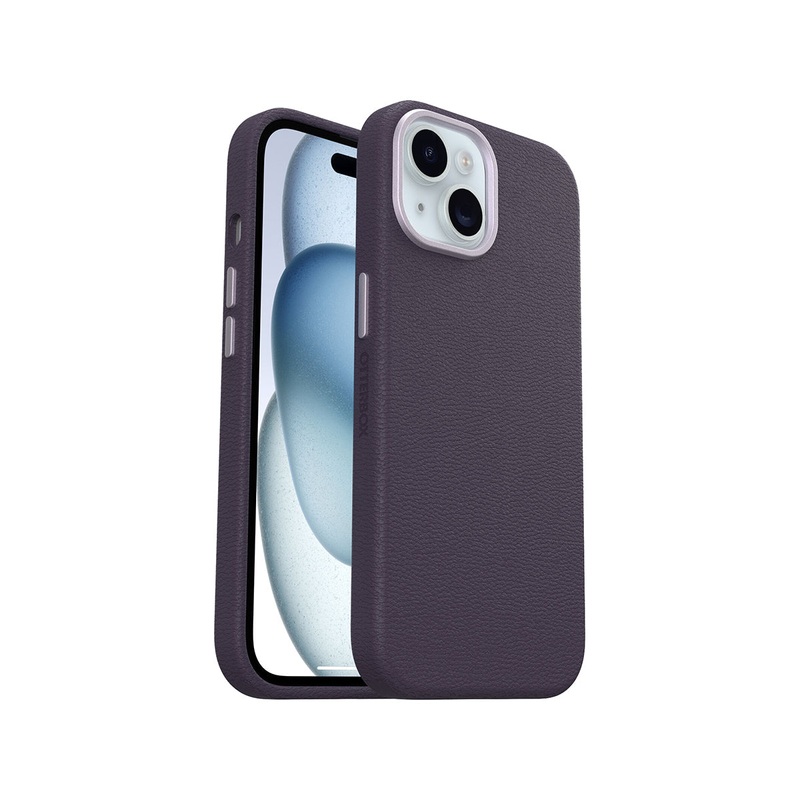 OtterBox Symmetry Cactus Leather Phone Case for iPhone 15/14/13 (Purple)