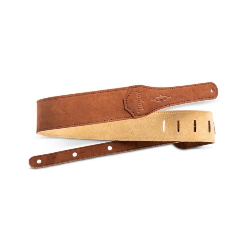 Taylor Gemstone 2.5" Sanded Leather Suede Guitar Strap Black