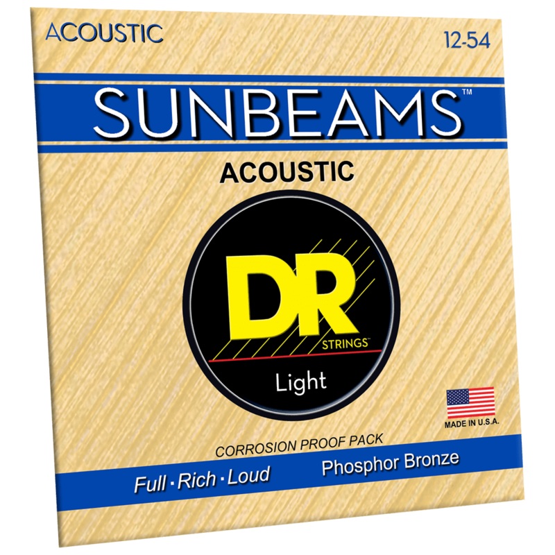 DR Strings RCA-12 Sunbeam Phosphor Bronze Light Acoustic 12-54