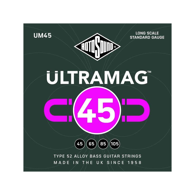 Rotosound UM45-5 UltraMag Type 52 Alloy Bass Guitar Strings, 45-130