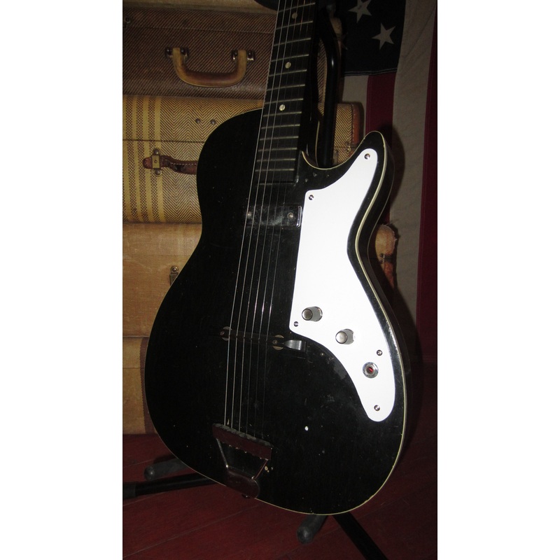 Vintage 1965 Harmony Alden Stratotone Black and Brown