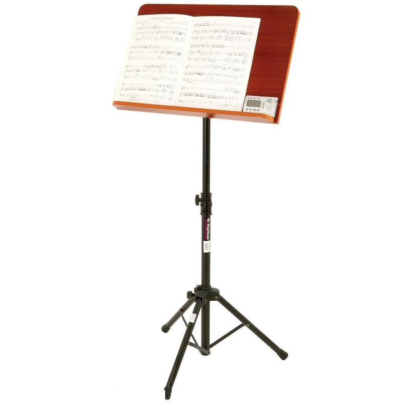On-Stage SM7312W Conductor Music Stand with Wooden Back