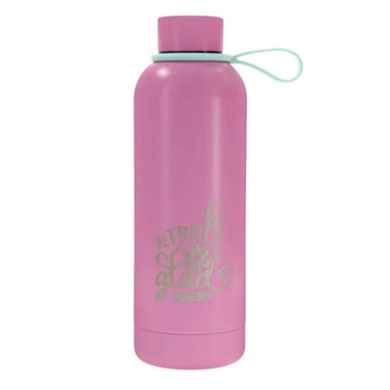 Stainless Steel Water Bottle - Be Truly Glad with Decorative Sticker Sheet