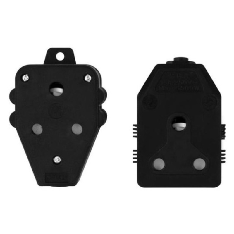 Power Connector - 2x 15A Janus Coupler BLK rubber