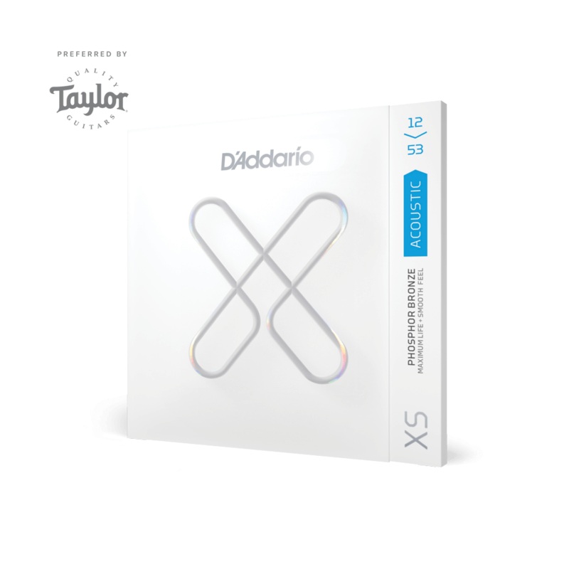 D'Addario XS 12-53 Light Coated Phosphor Bronze Acoustic Guitar Strings XSAPB1253