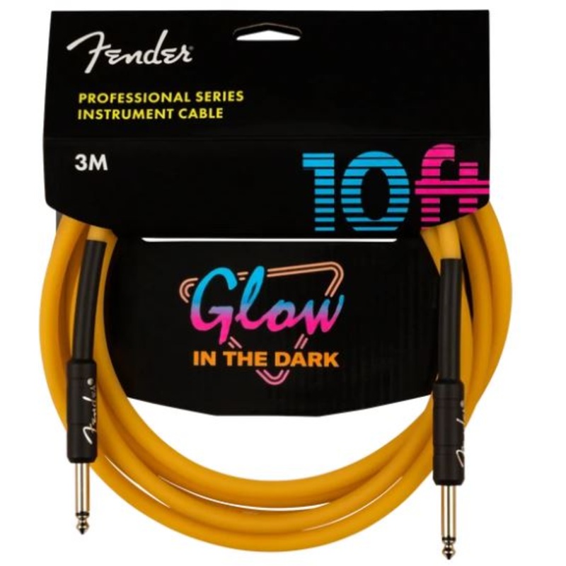 Fender Pro 10' Glow in Dark Cable Orange
