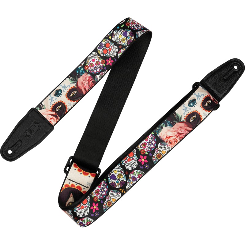 Levy's MP2CAL-002 2" Poly Calaca - Eyes - Guitar Strap