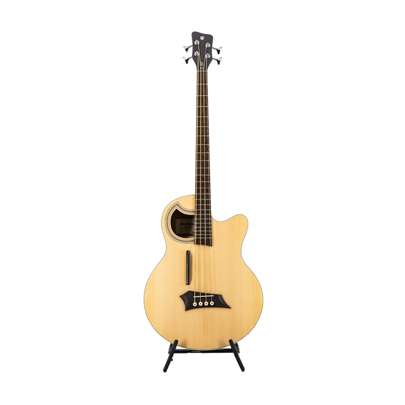 Warwick RockBass Alien Standard 4-String Bass Guitar, Natural Transparent Satin
