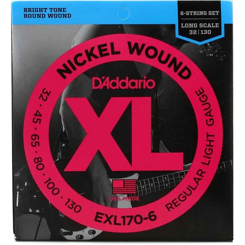 D'Addario EXL170-6 6 String Bass Strings 32-130