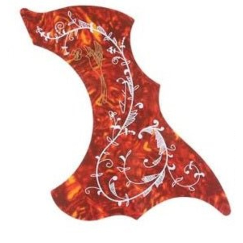 Acoustic Guitar Printed Style Pick Guard Brown