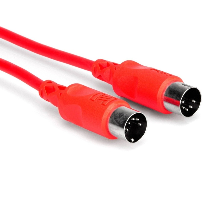 Hosa MID-305RD MIDI Cable, 5-pin DIN to Same, 5 ft (Loc:5G)