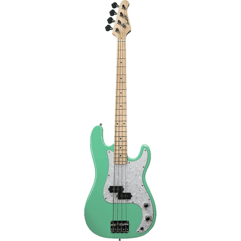 Sawtooth EP Series Electric Bass Guitar, Surf Green w/Pearl Pickguard