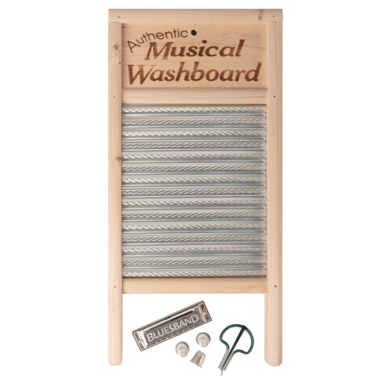 Trophy UE643 Jamboree Kit w/ Washboard, Thimbles, Jaw Harp & Harmonica