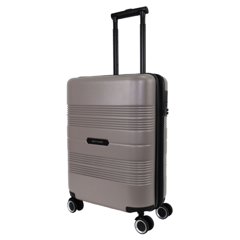 Pierre Cardin Cabin 56L Travel Hard Shell Case Travel Luggage (Taupe)