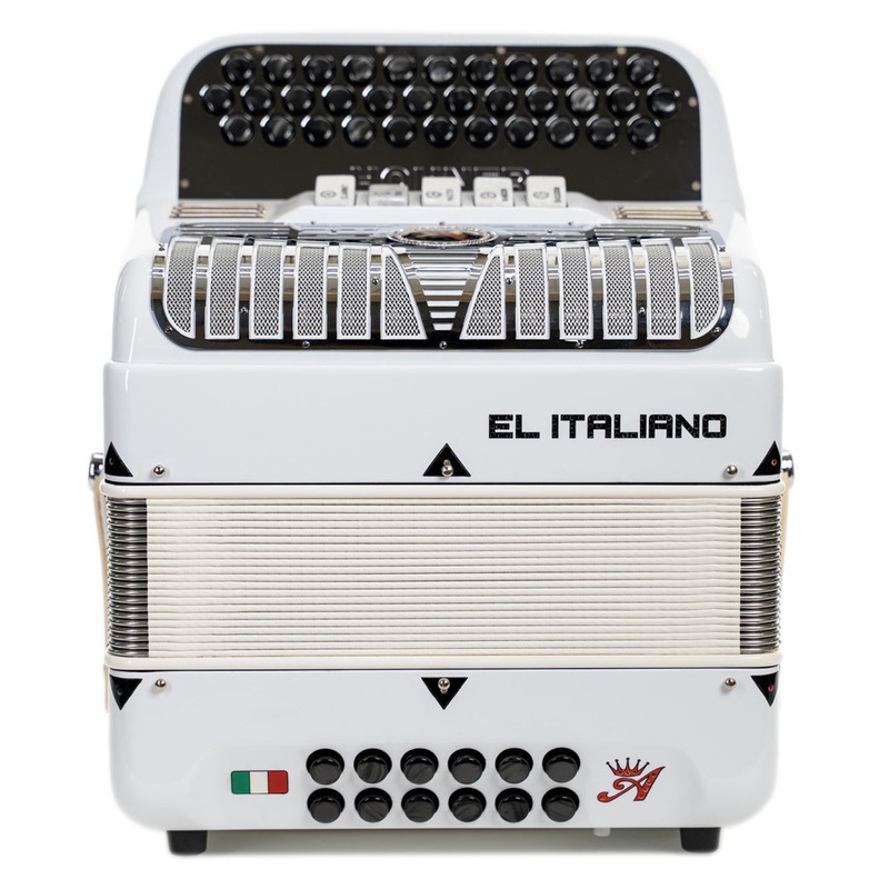 Hohner Anacleto El Italiano III 5 Switch Compact FBE Accordion - WHITE