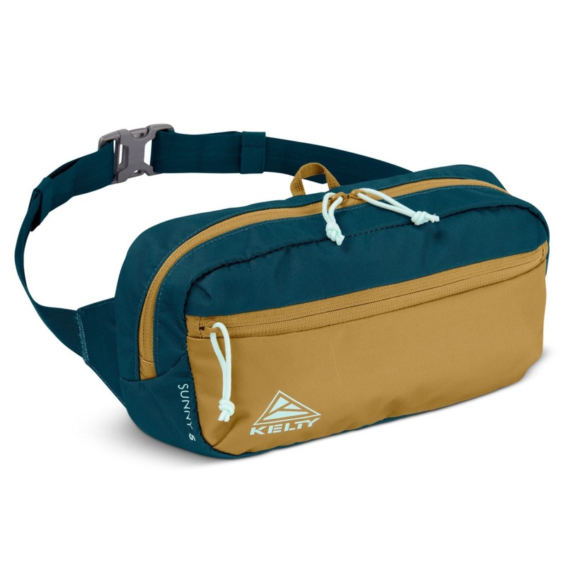 KELTY Sunny Sling Bag 5L Crossbody Hip Pack Bag - Reflecting Pond/Dull Gold