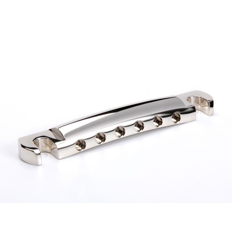 Stopbar Tailpiece, Billet CNC Machined, Bell Brass, Nickel