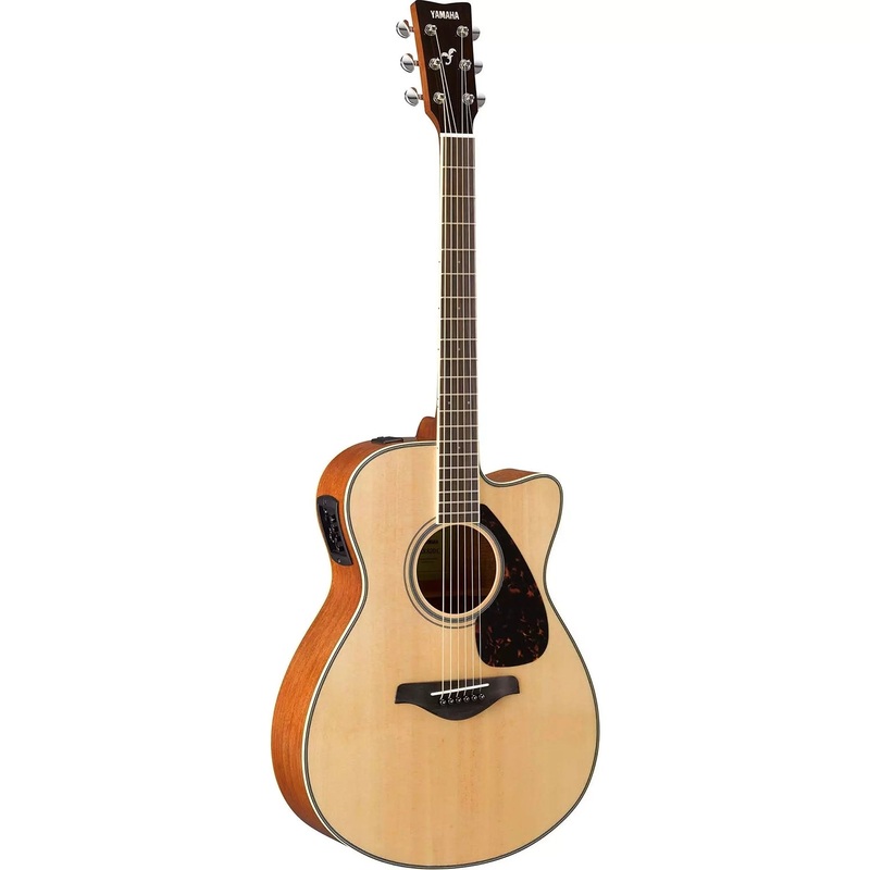 Yamaha FSX820C Small Body Acoustic Guitar w/ Electronics, Cutaway, Solid Spruce Top, Mahogany b/s