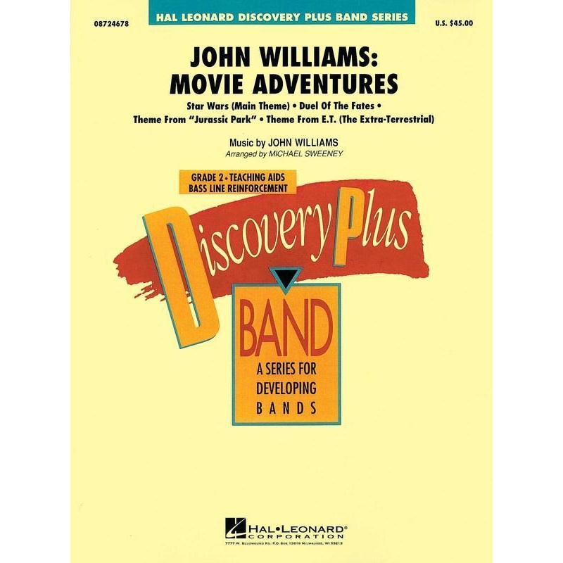 John Williams: Movie Adventures, Arr. Michael Sweeney Concert Band Grade 2
