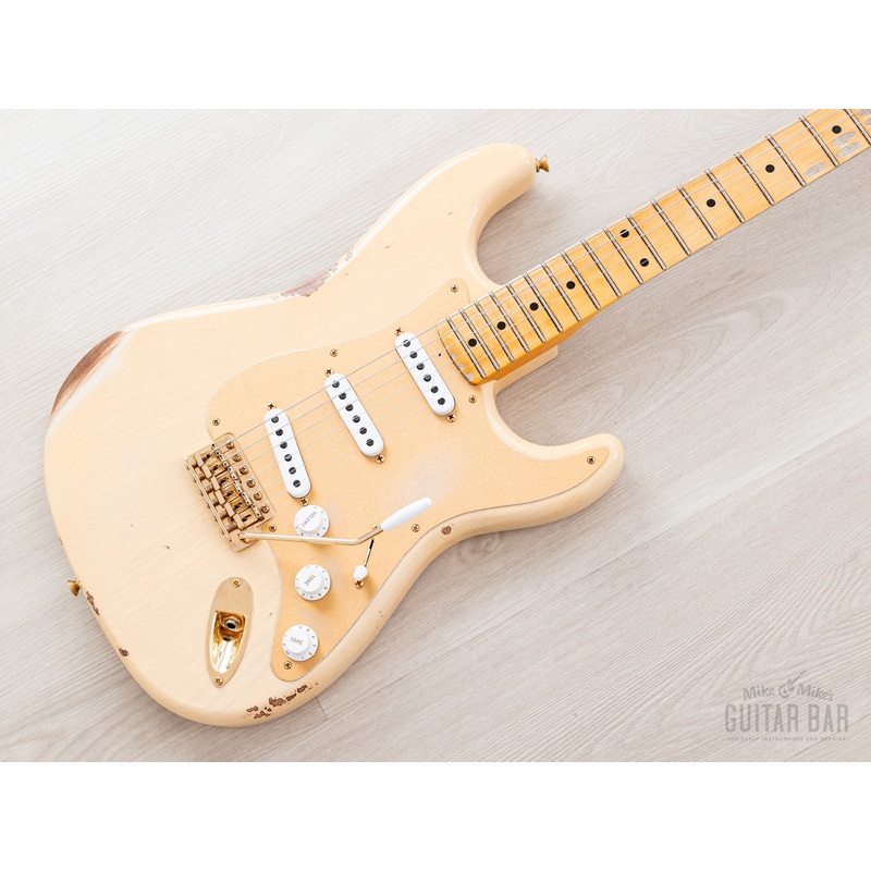 2023 Fender Custom Shop Limited Edition 55 Bone Tone Stratocaster Relic Aged Honey Blonde, Mary Kaye w/ Case, CoA