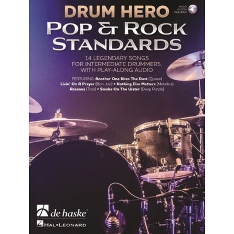DRUM HERO POP & ROCK STANDARDS BK/OLA