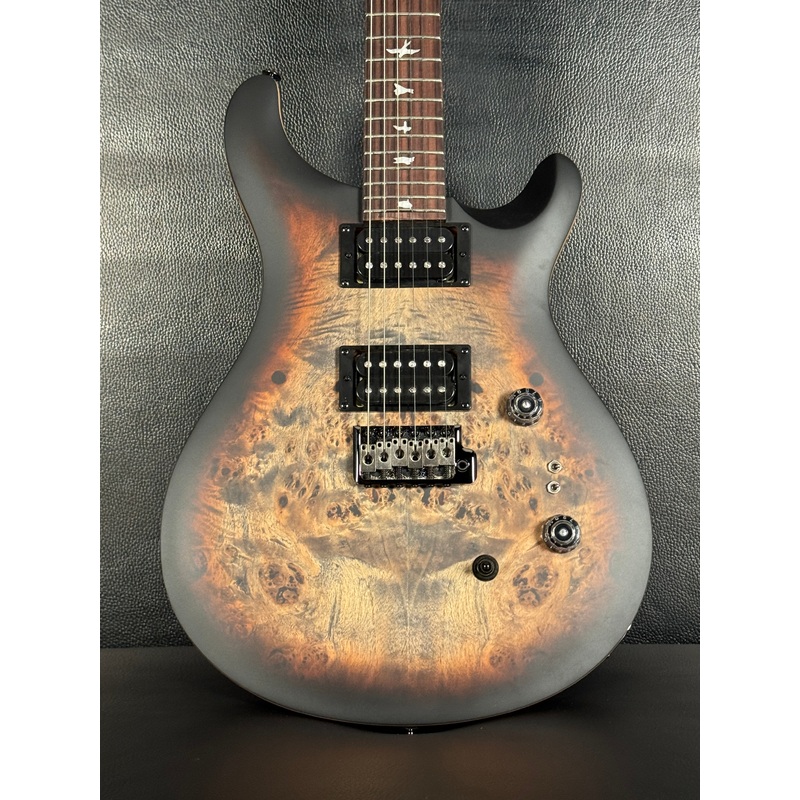PRS SE Custom 24-08 Poplar Burl Limited Edition - Charcoal Cherry Midnight Burst