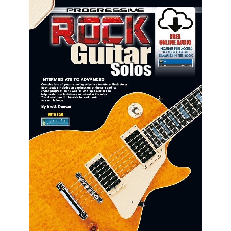 Progressive Rock Guitar Solos Book/Online Audio
