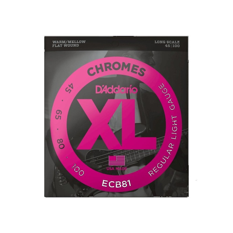 D'Addario ECB81 Chrome Flat Wound Bass Strings