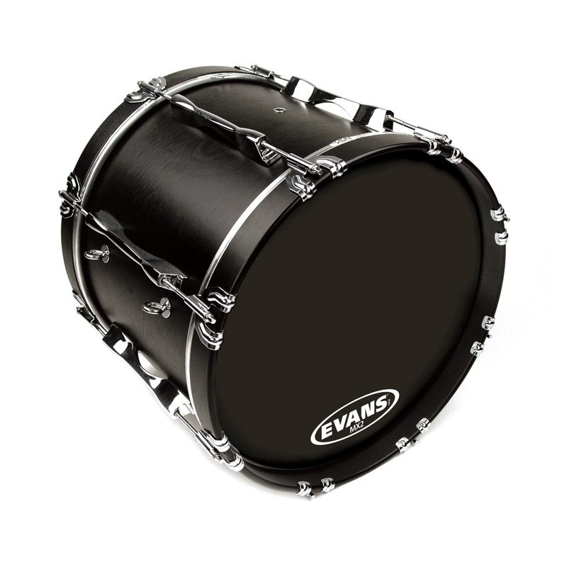 Evans 18" MX2 Black Marching Bass Drum Head