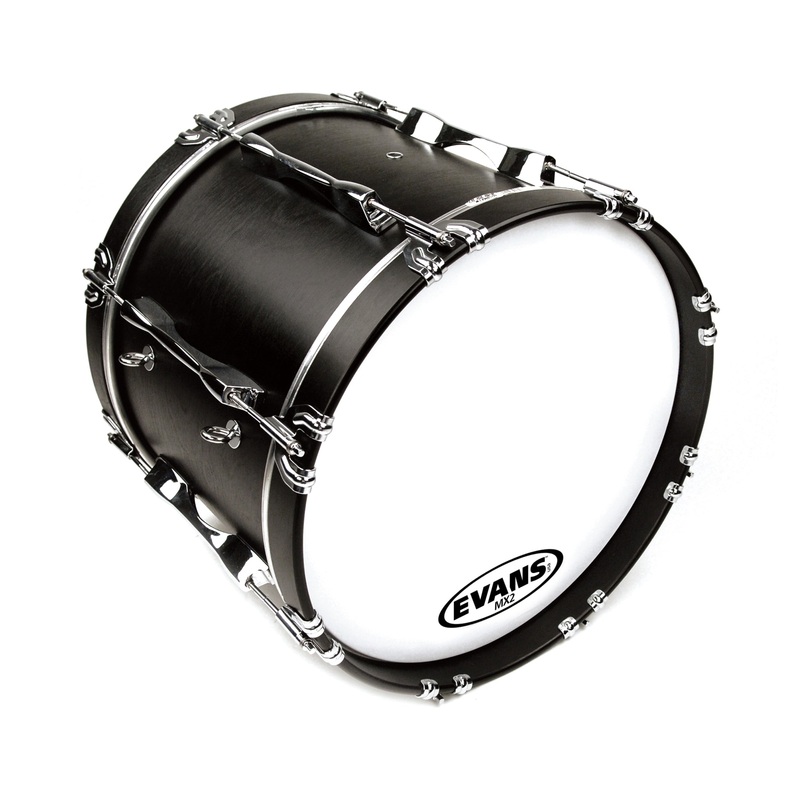 Evans 18" MX2 White Marching Bass Drum Head