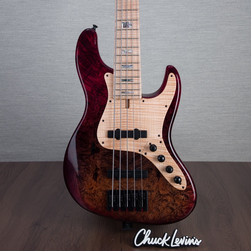 Brubaker USA JXB-BM-5 5-String Electric Bass - Red Jungle Candy
