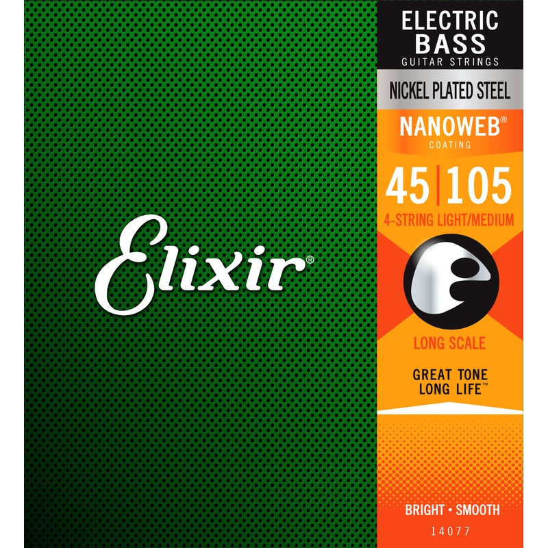 Elixir 14077 Nanoweb Bass strings Medium 45-105