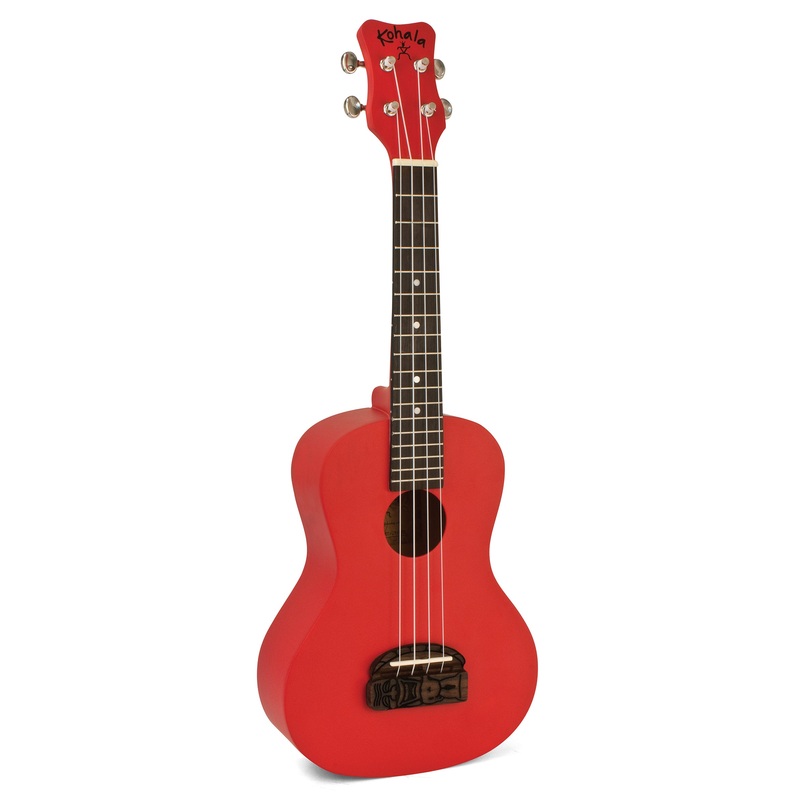 Kohala KT-CRD Tiki Concert Ukulele, Red Linden