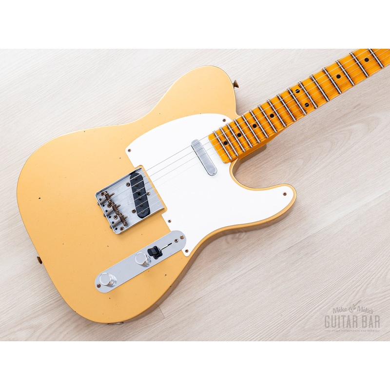 2023 Fender Custom Shop B2 1958 Telecaster Journeyman Relic Aged HLE Gold w/ Case & CoA, Lightweight