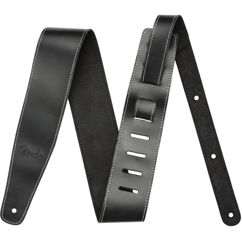 Fender Broken-In 2.5 Inch Leather Strap - Black