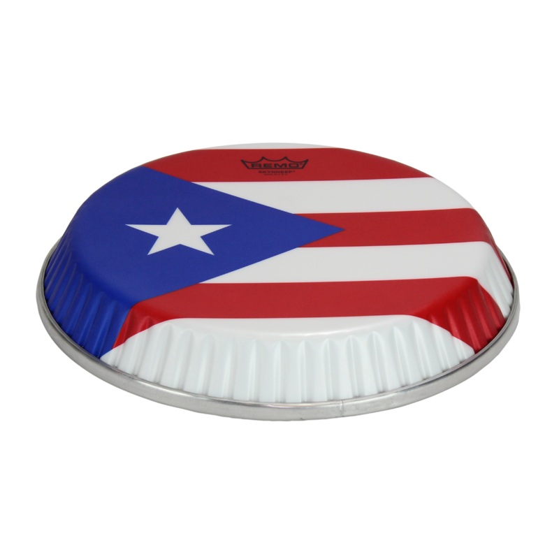 Remo Conga Drumhead (GB), Symmetry, 11.06" D1, Skyndeep, 'Puerto Rican Flag' Graphic