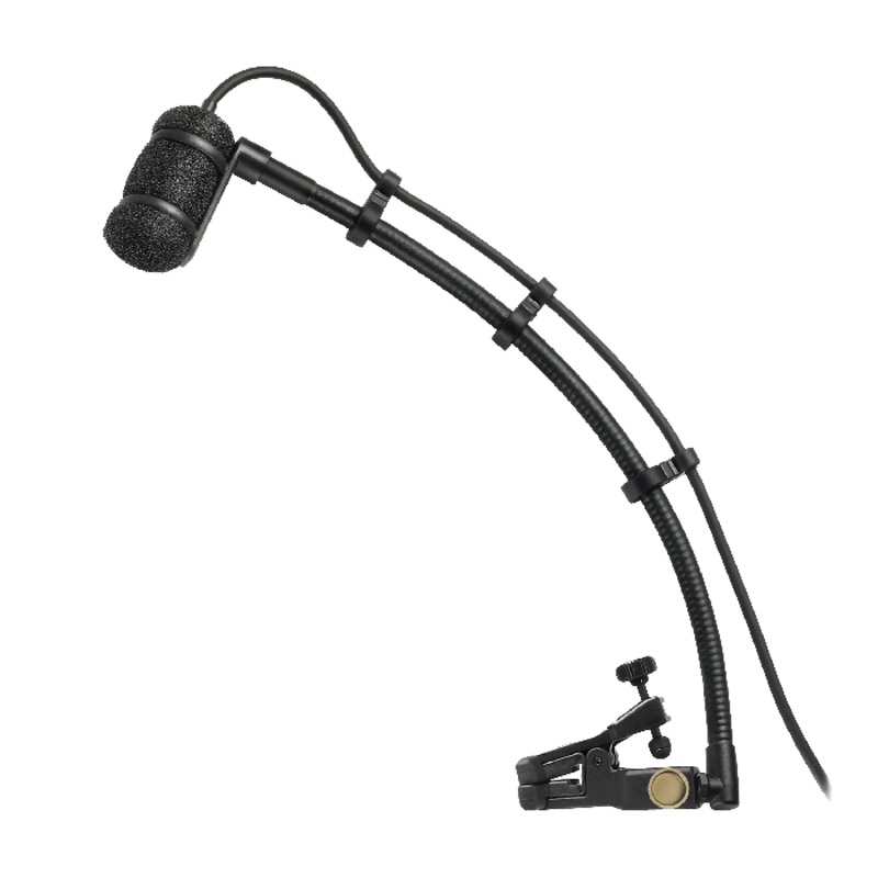 Audio-Technica ATM350UL Cardioid Condenser Microphone with Clip-on Horn Mounting System and 9 inch Gooseneck Microphone Universal Clip