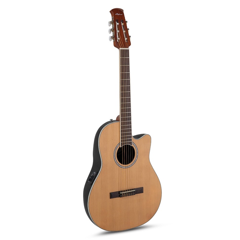 Applause E-Acoustic Classical Guitar, Natural Satin Cedar (AB24CC-4S)