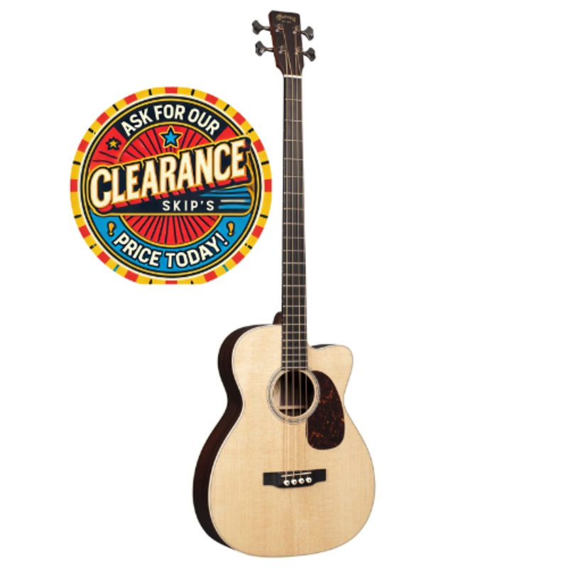 Martin BC-16E Acoustic/Electric Bass, Natural Spruce & Rosewood