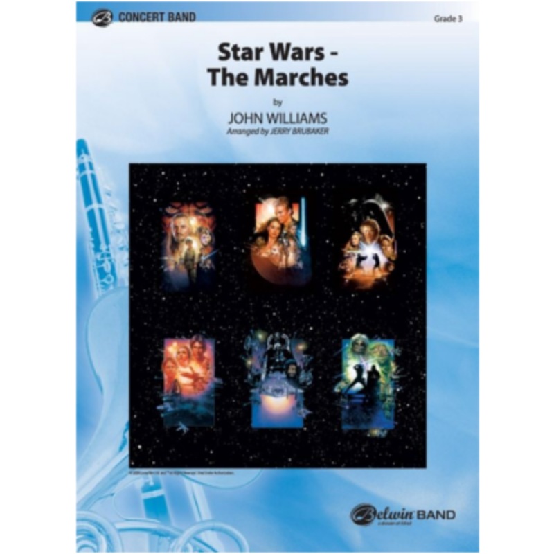 Star Wars: The Marches, John Williams Arr. Jerry Brubaker Concert Band Chart Grade 3