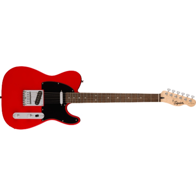 Squier Sonic Telecaster, Laurel Fingerboard, Black Pickguard, Torino Red