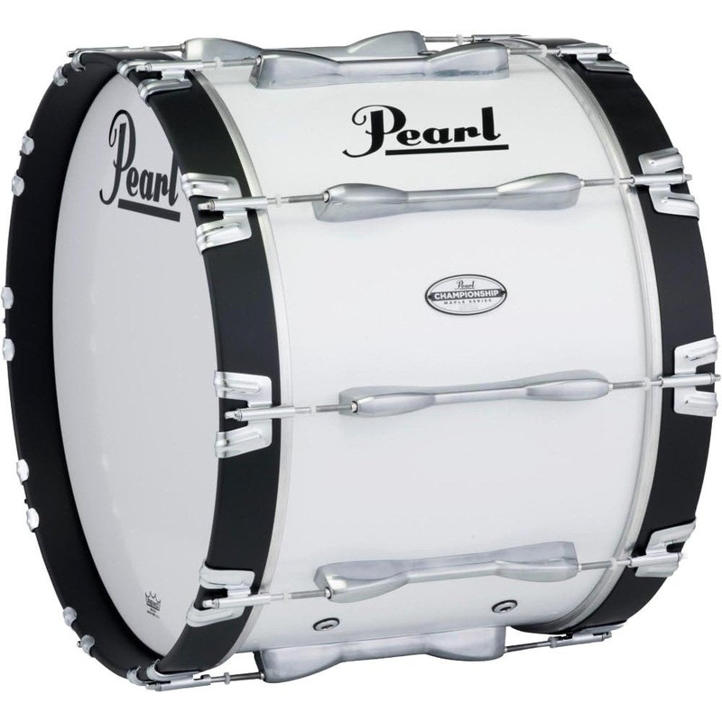 Pearl 24 x 14 in. Championship Maple Marching Bass Drum Pure White (PBDM2414/A33)