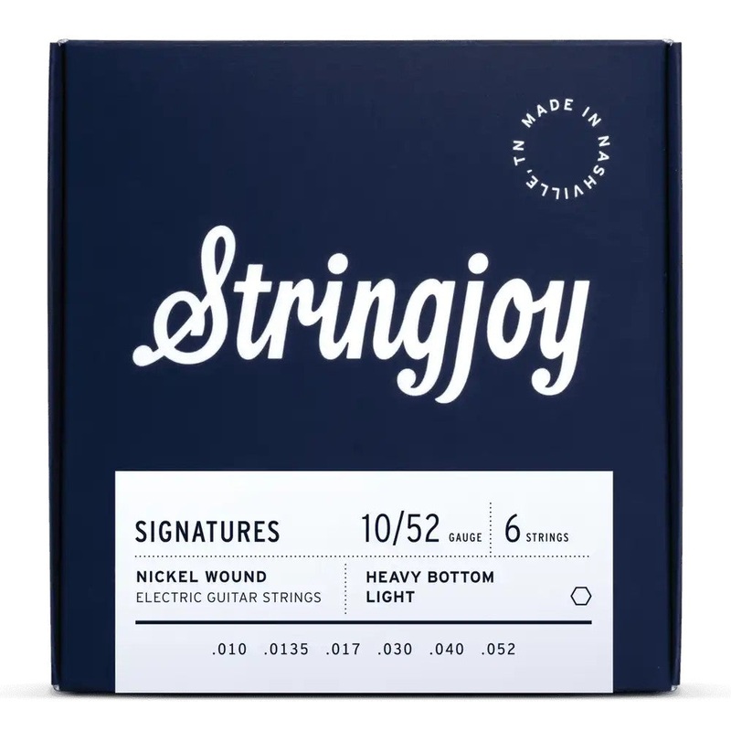 Stringjoy Signature Nickel-Wound Electric Guitar Strings - Light Top Heavy Bottom Gauge (.010-.052)