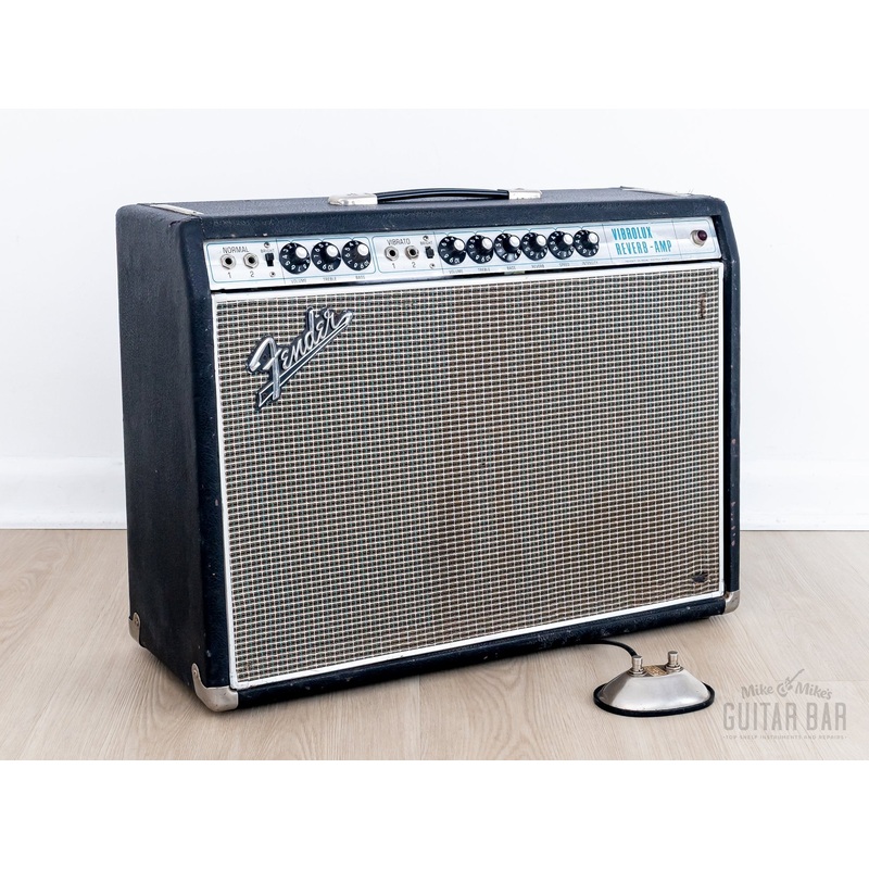1968 Fender Vibrolux Reverb Drip Edge Vintage Tube Amp 2x10 Black Panel AA864 Circuit w/ Oxford 10L5, Ftsw