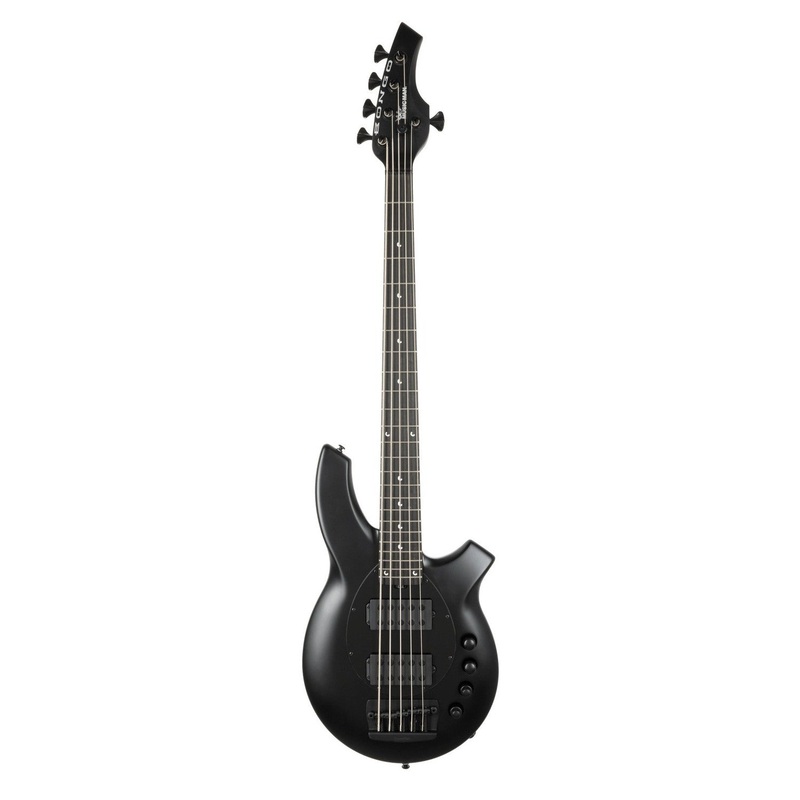 Ernie Ball Music Man Bongo 5 HH 5-String Electric Bass Guitar - Stealth Black