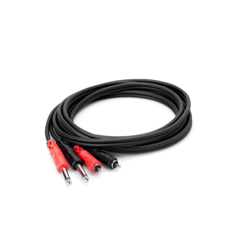 Hosa Stereo Interconnect Cable Dual 1/4" TS to Dual RCA - 4m - CPR-204